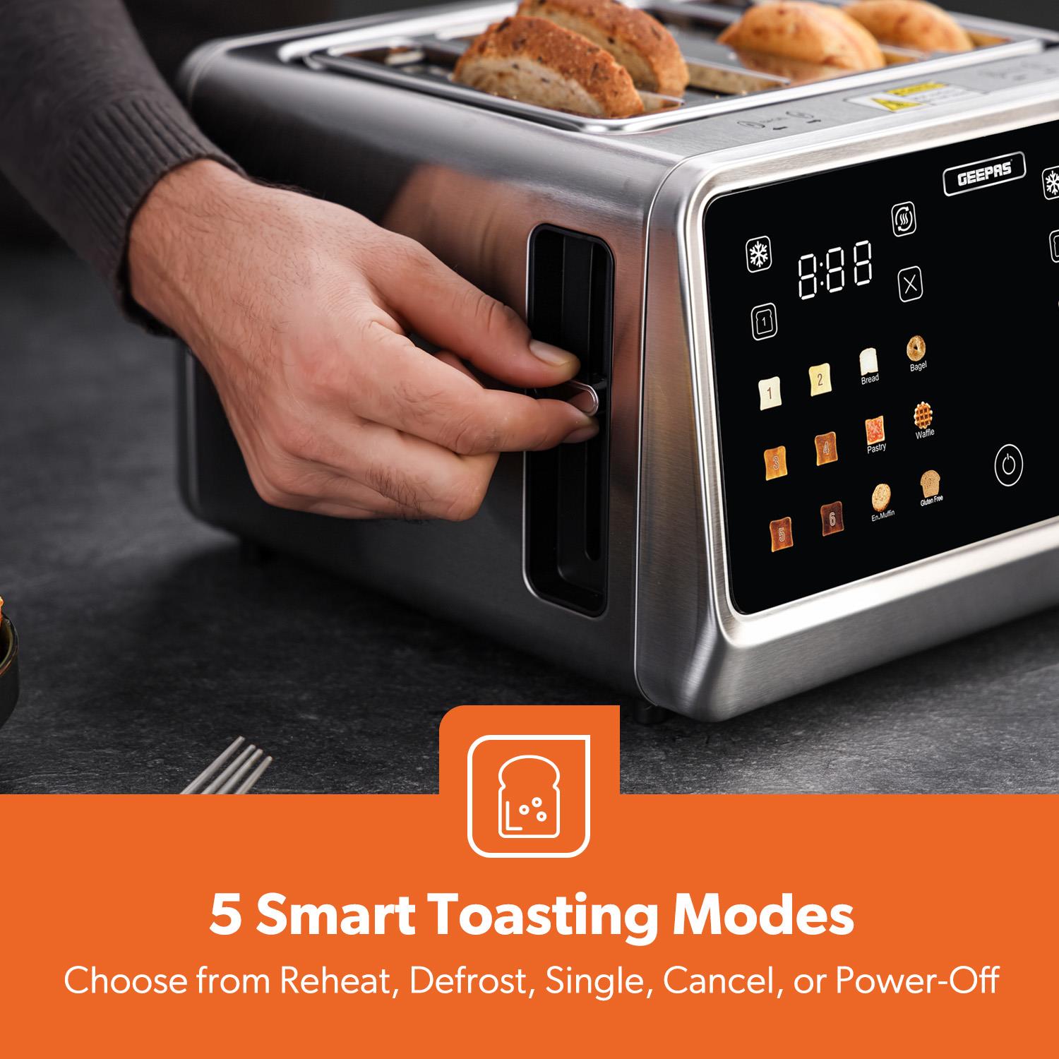 4-Silce Digital Toaster With Touchscreen Controls & Extra Wide Slots