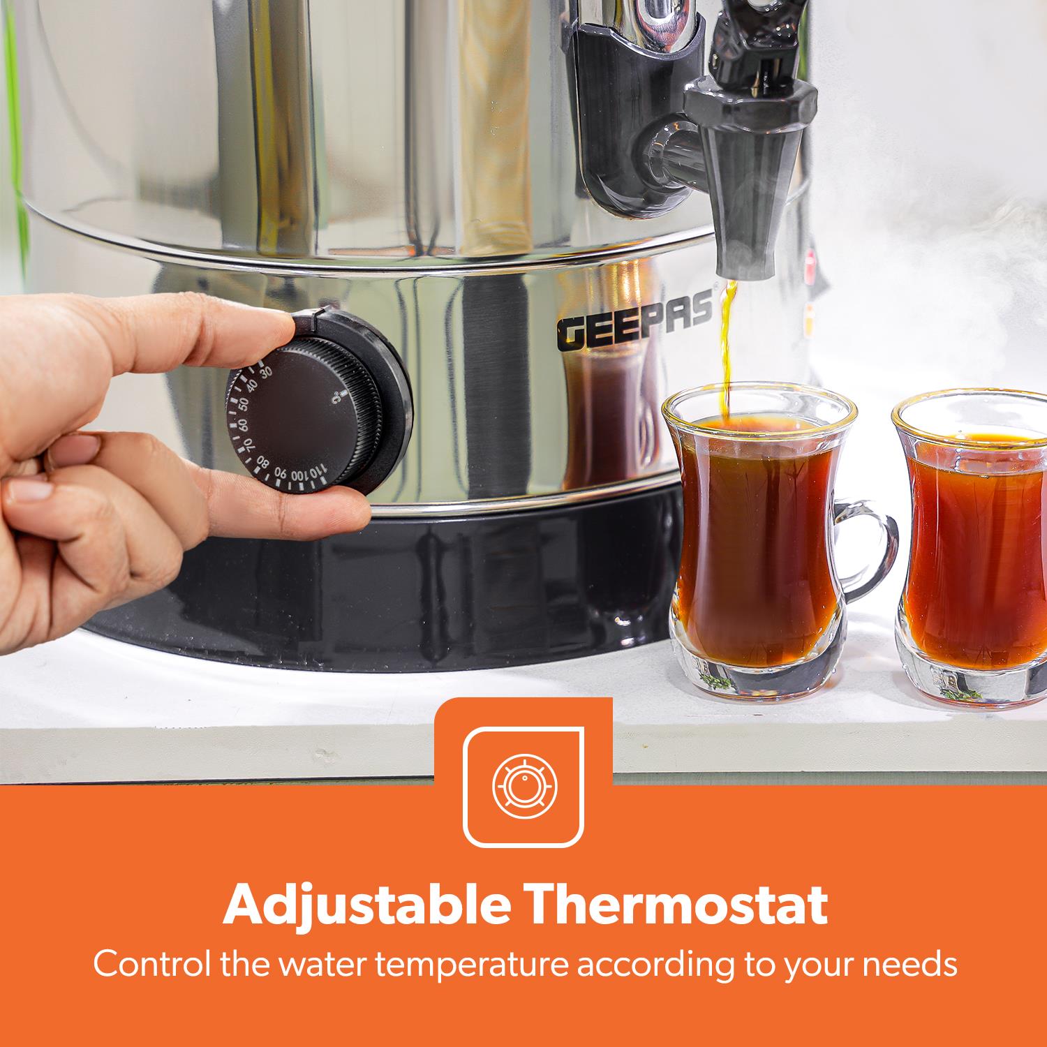 Stainless Steel Electric Tea Urn & Water Boiler (7L-30L)