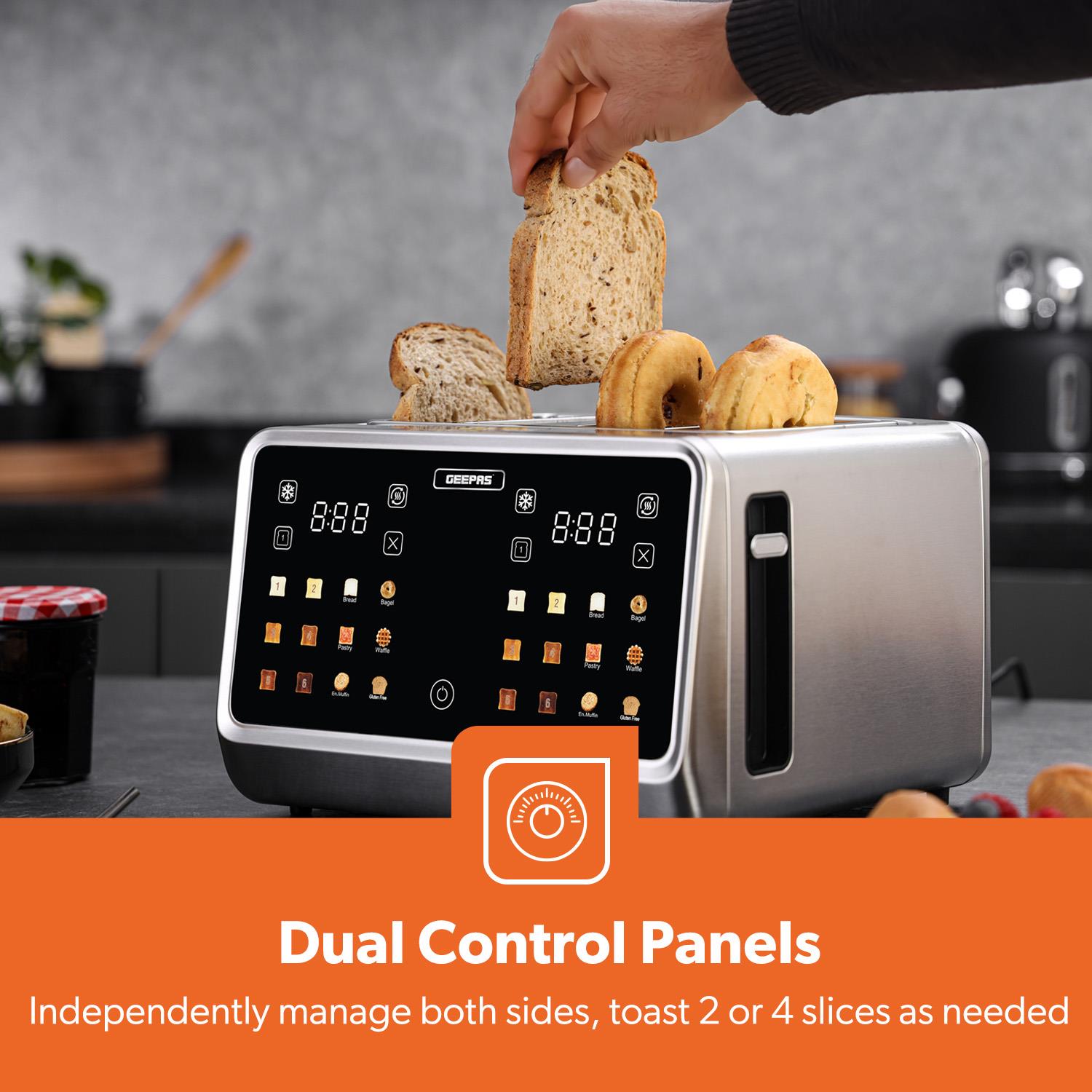 4-Silce Digital Toaster With Touchscreen Controls & Extra Wide Slots