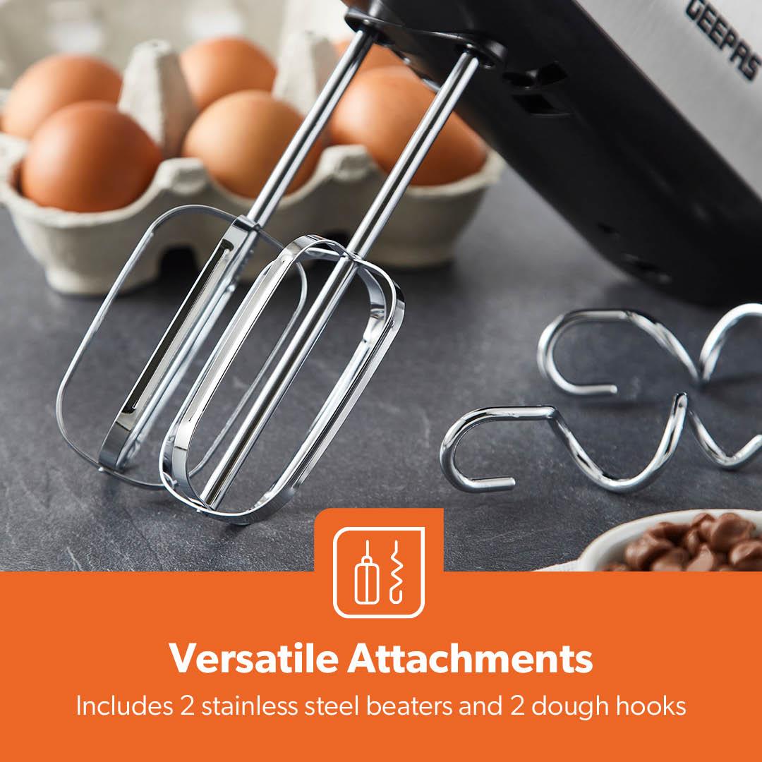 5-Speed Black and Silver Electric Mixer and Whisk 400W