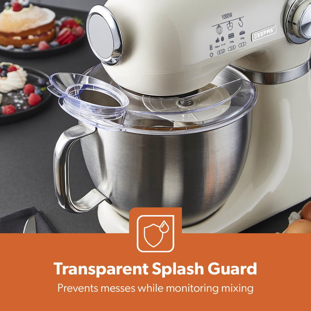 Black & Beige 5L Electric Stand Mixer With Beater 12-Speed