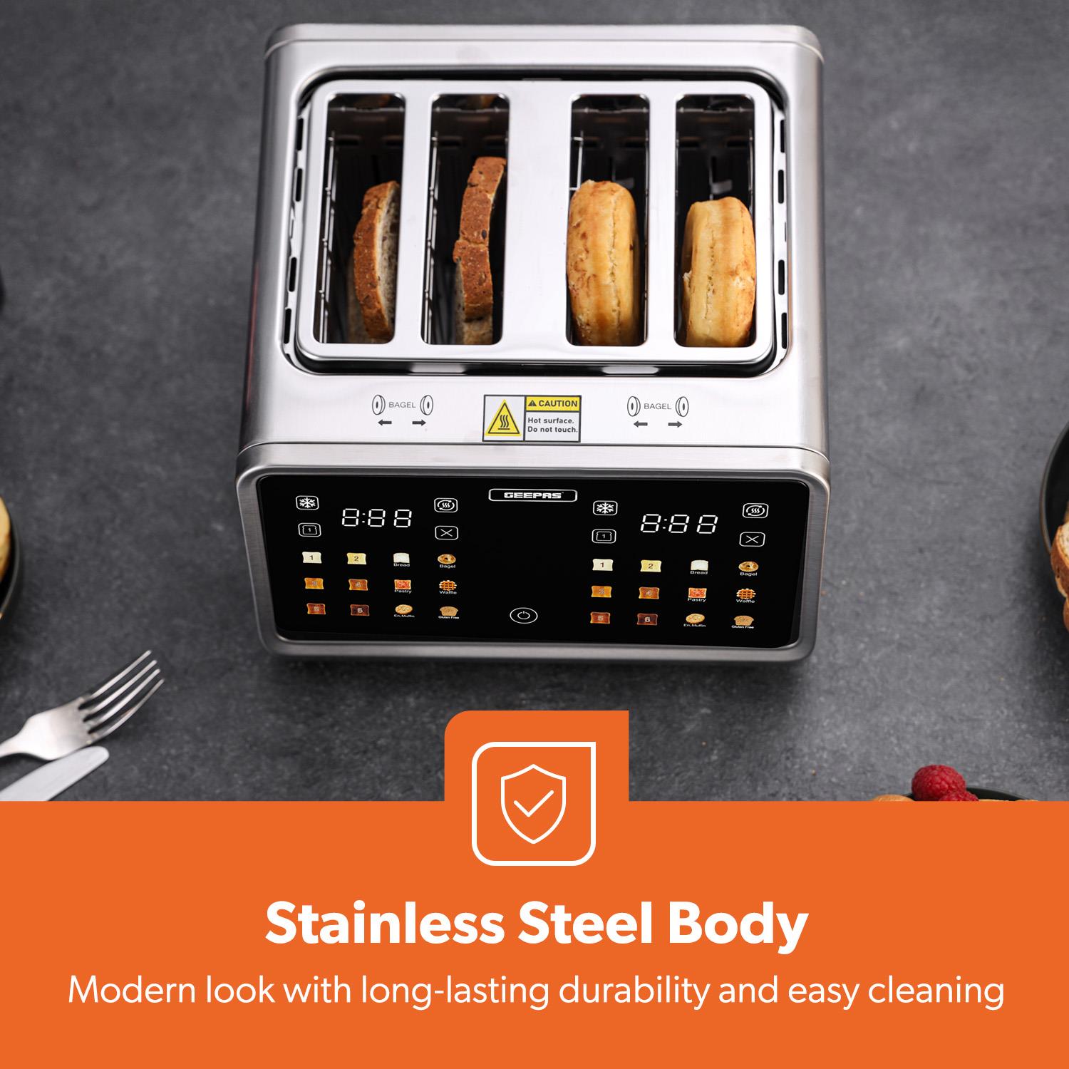 4-Silce Digital Toaster With Touchscreen Controls & Extra Wide Slots
