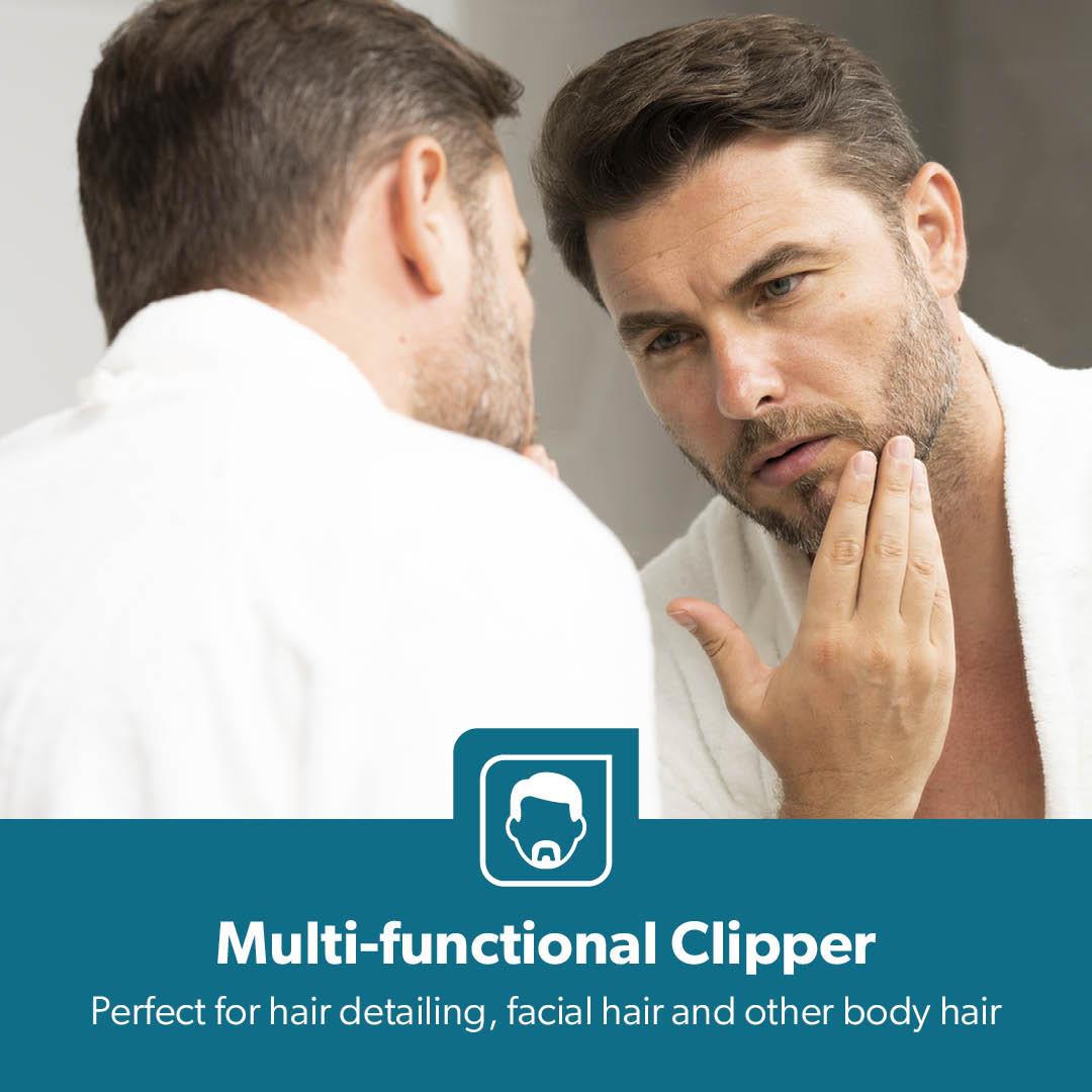 Silver Digital Beard Rechargeable Trimmer and Hair Clipper