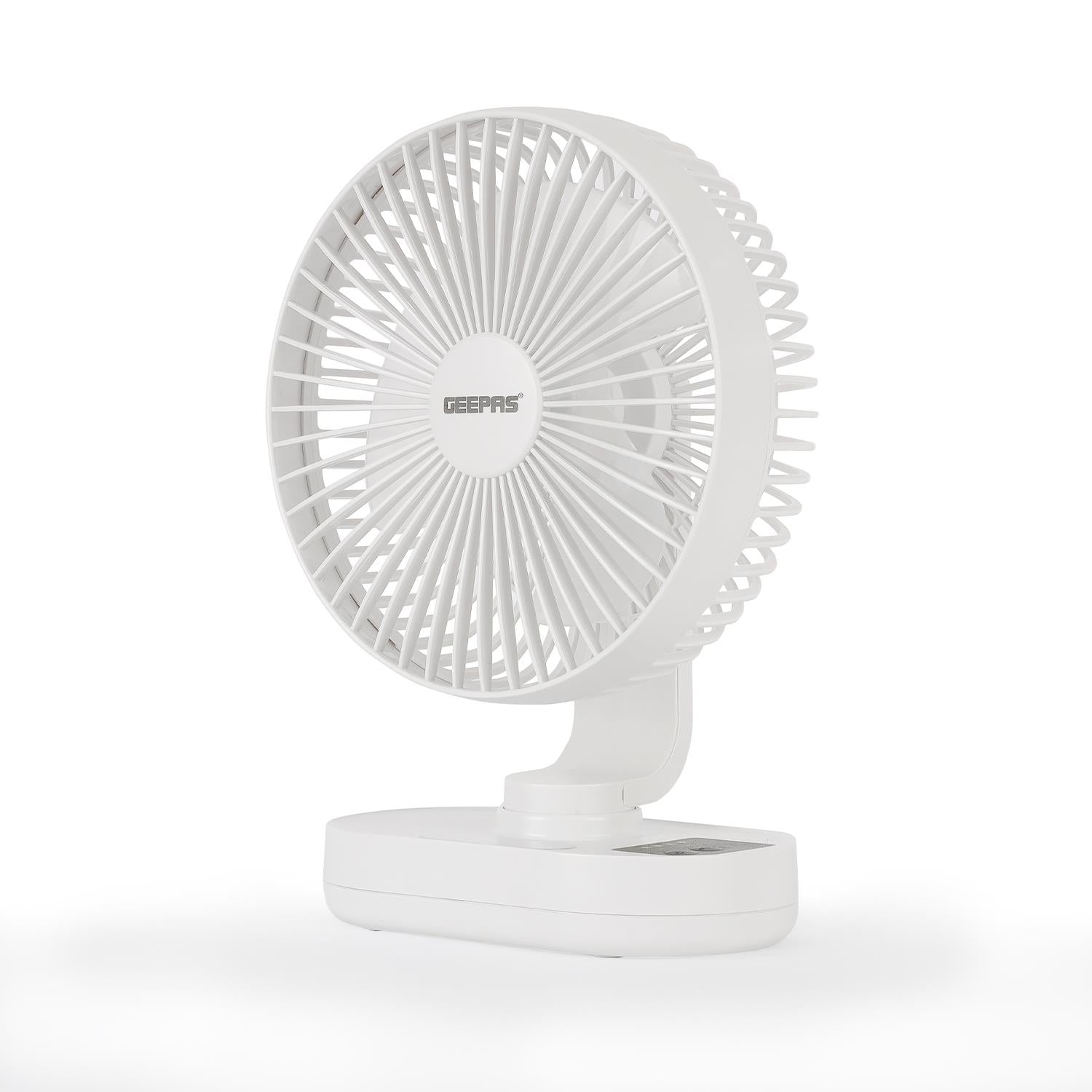 8-Inch Rechargeable AC/DC Portable Desk Fan With Night Light