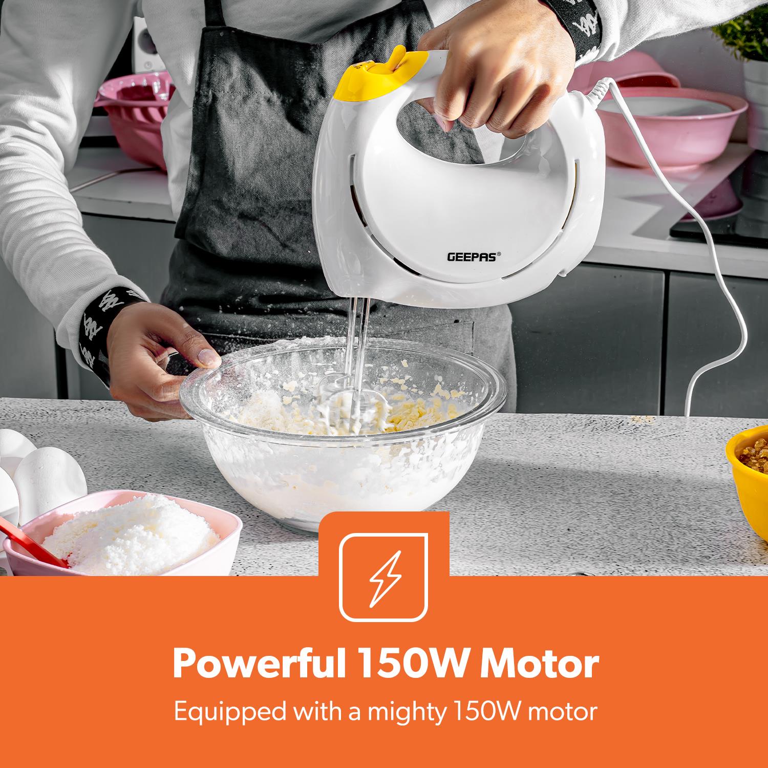 Electric Mixer & Hand Blender Set - 2-In-1 Handheld Whisk and Immersion Blender