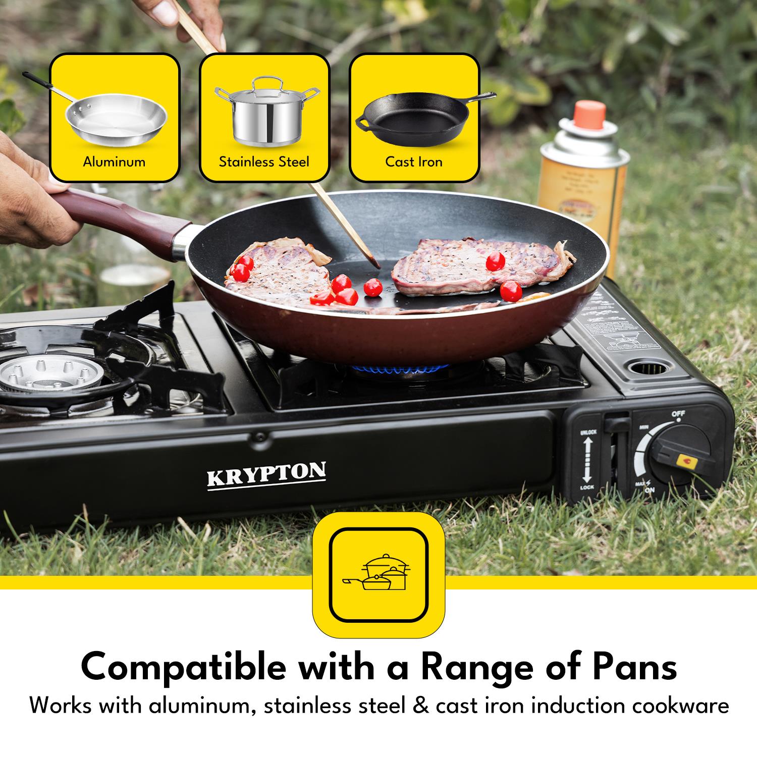 Double Burner Portable Outdoor & Indoor Gas Stove Cooker