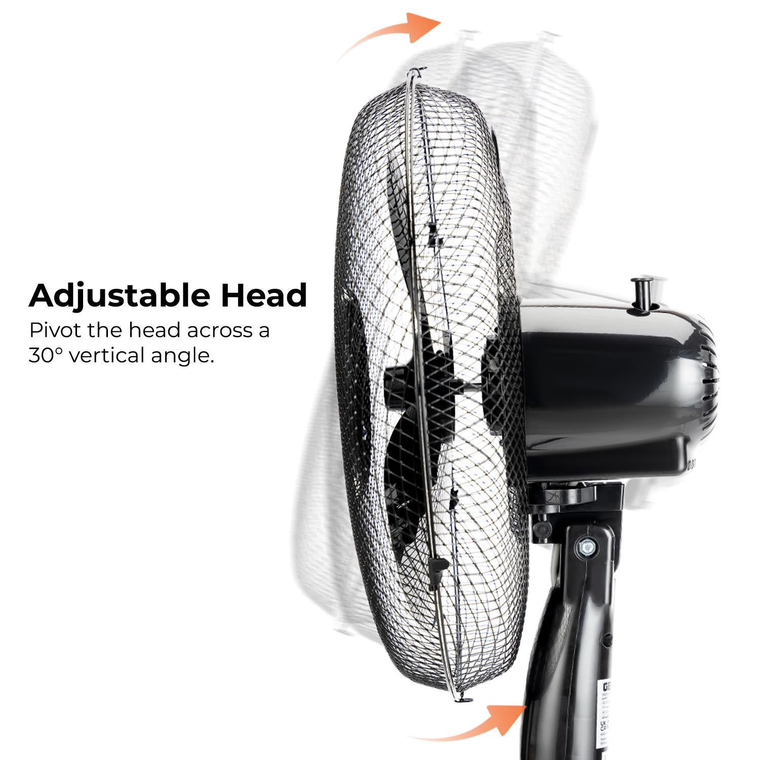 16-Inch Pedestal Fan With Oscillation (White, Grey, Black)