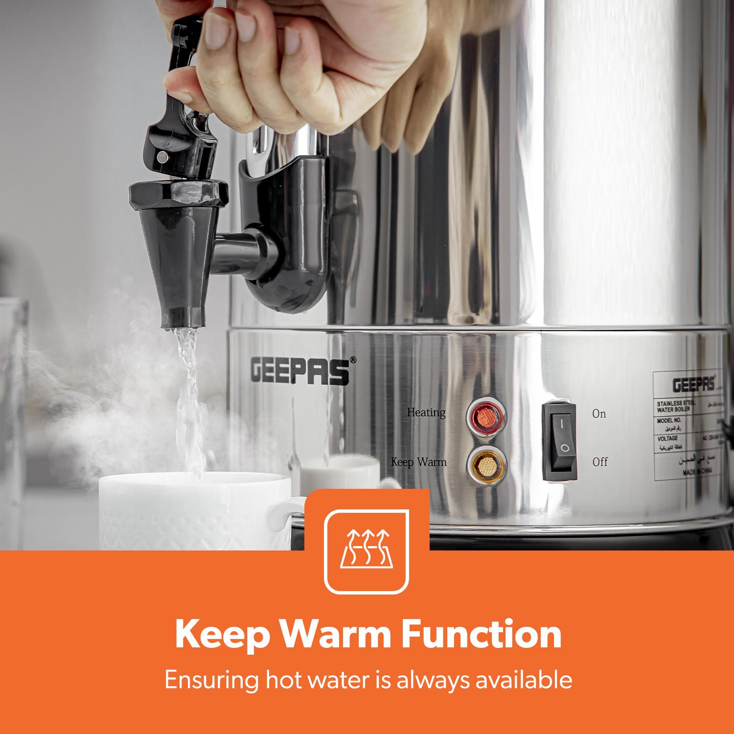 Stainless Steel Electric Tea Urn & Water Boiler (7L-30L)