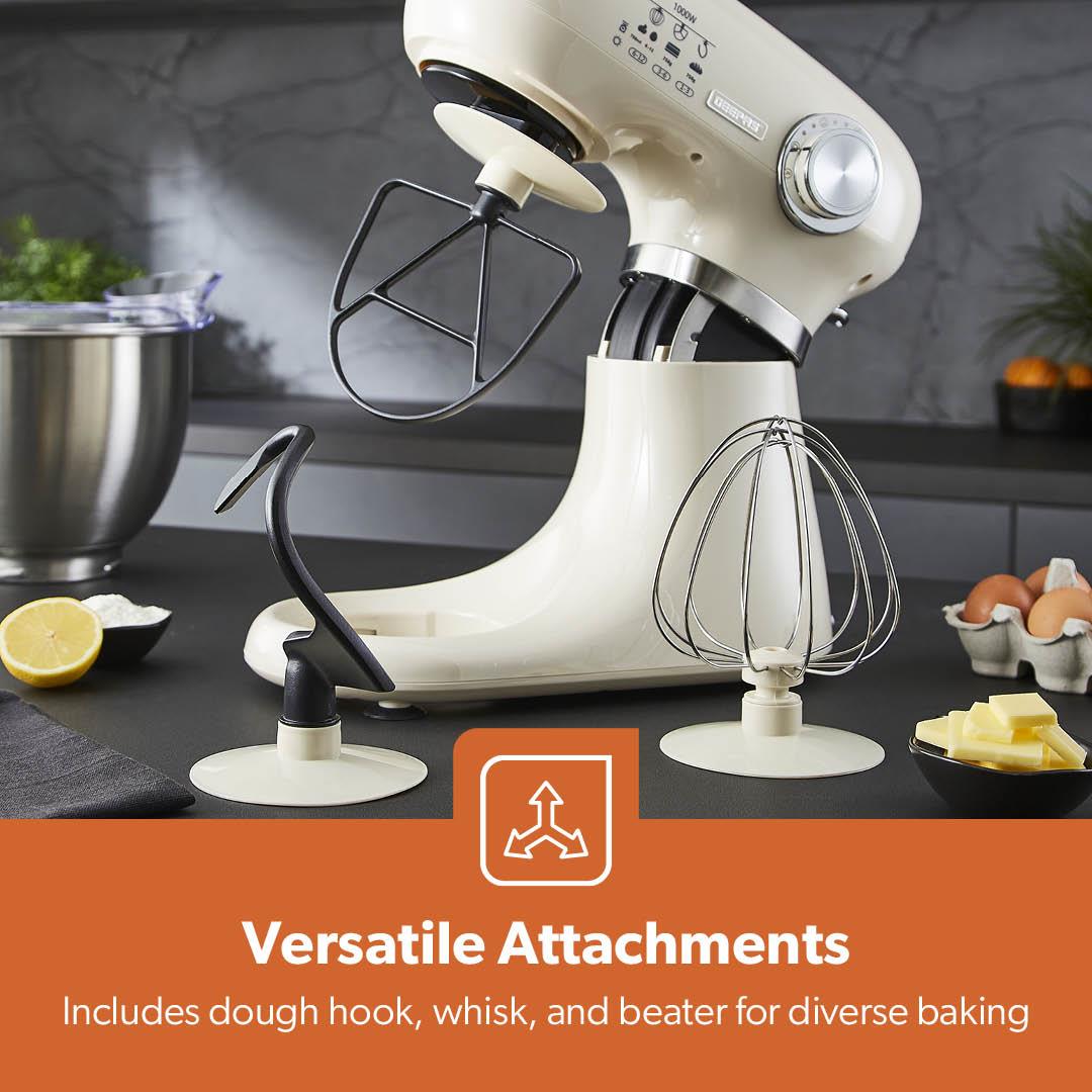 Black & Beige 5L Electric Stand Mixer With Beater 12-Speed