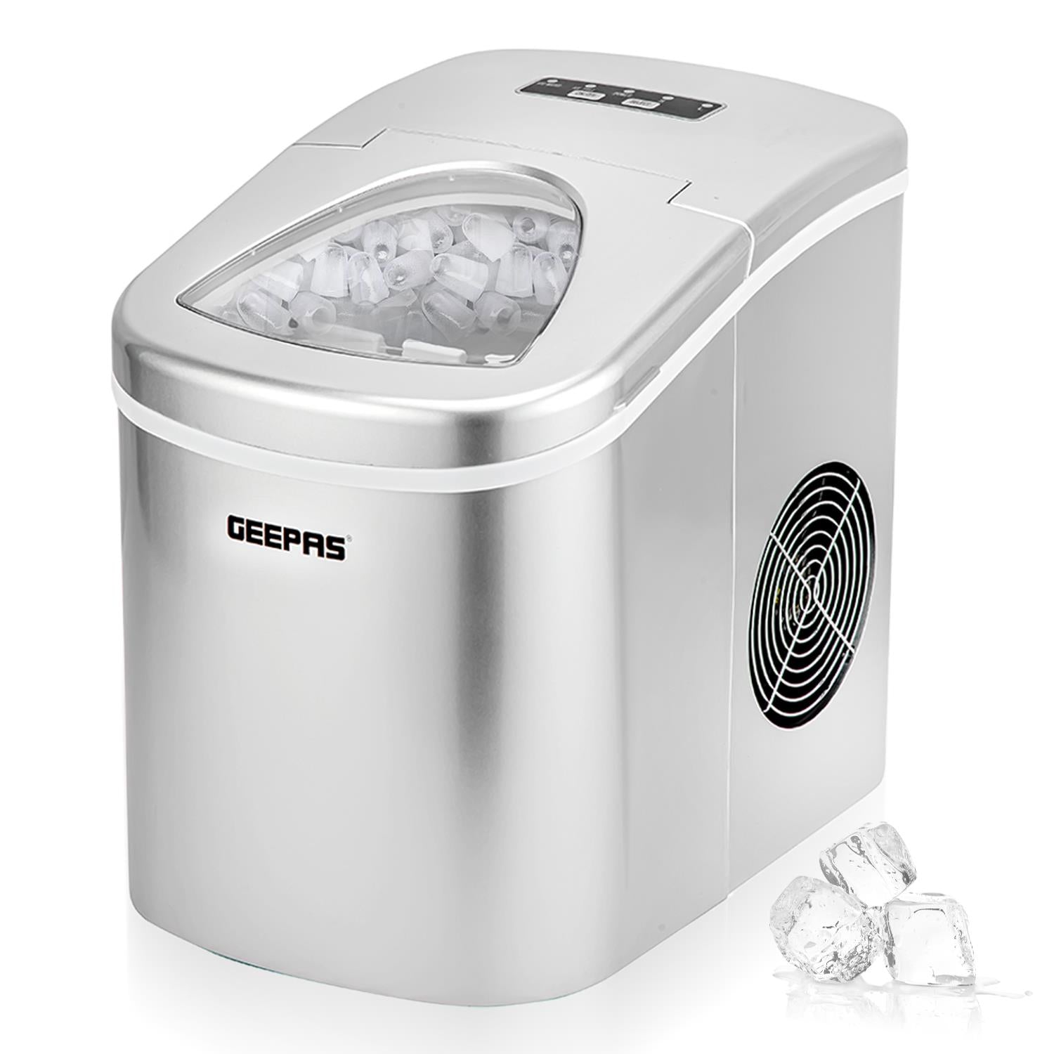 Automatic Countertop Ice Cube Maker Machine 2.2L (Black & Silver)