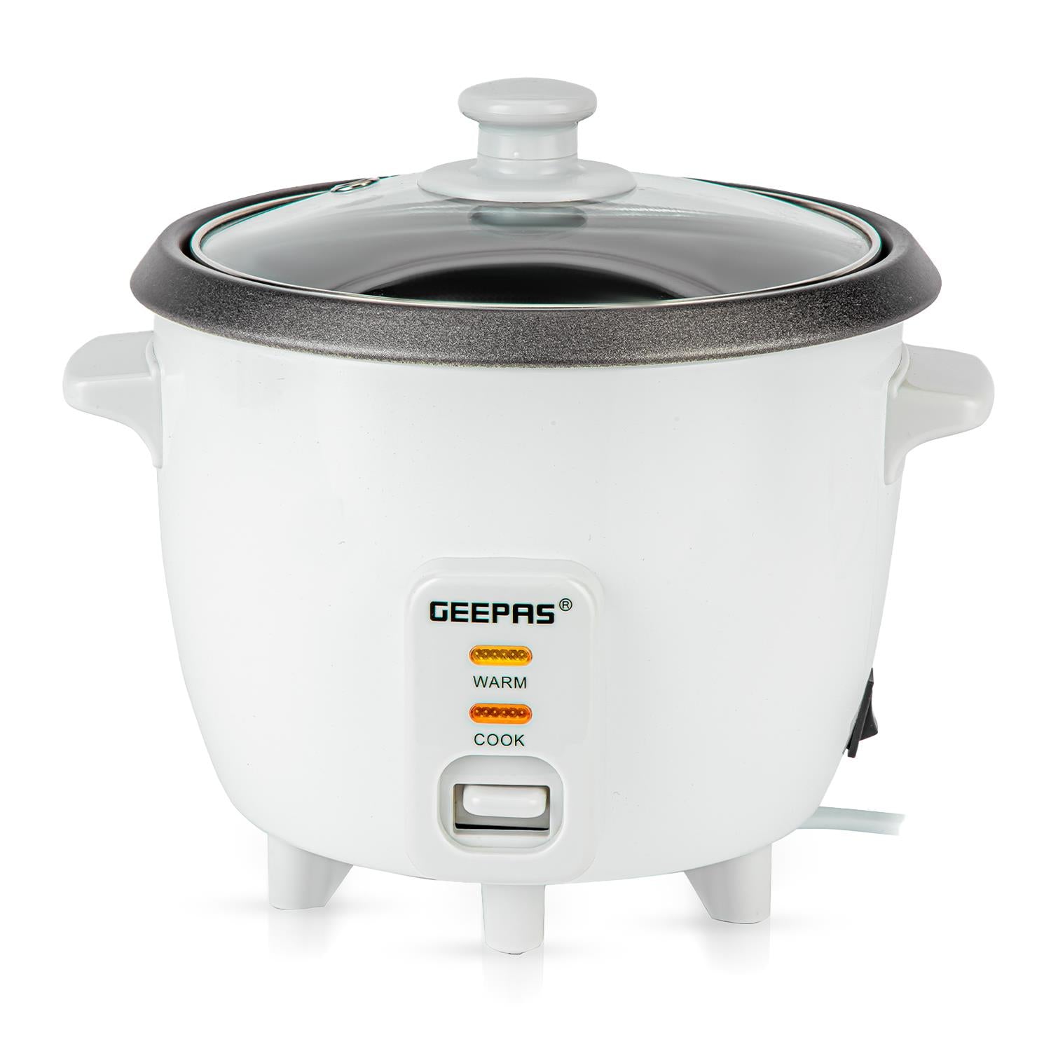 0.6L White Non-Stick Electric Rice Cooker With Cup & Spatula