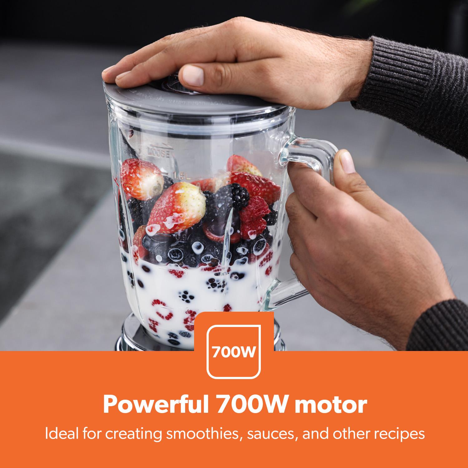 700W Retro Electric Glass Blender and Smoothie Maker