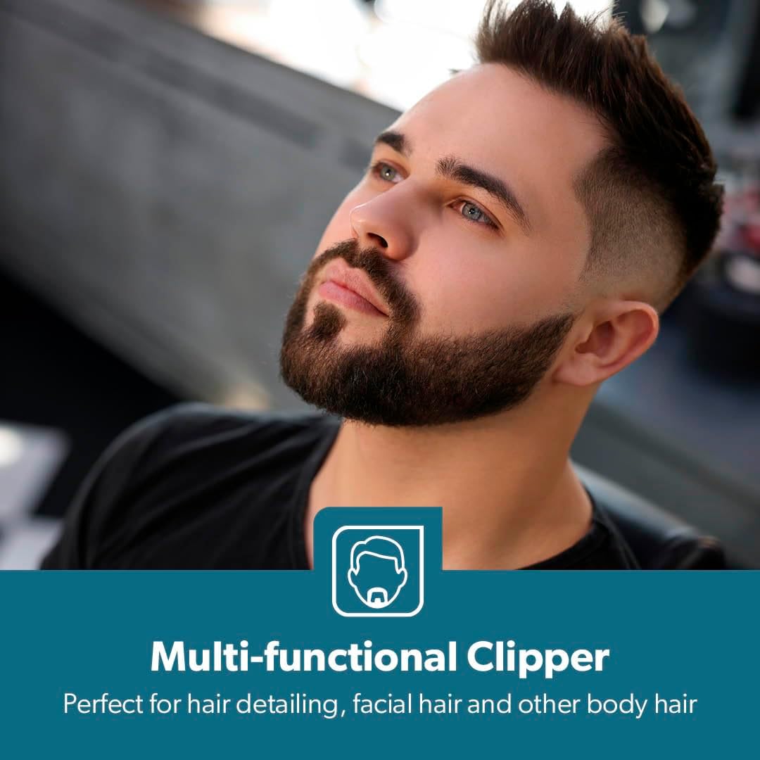 Chrome LED Rechargeable Cordless Waterproof Beard Trimmer & Hair Clipper