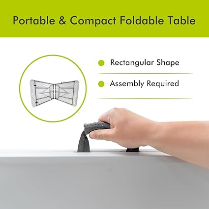Pack of 4 & 6 Folding Chairs + 6ft Folding Table Set