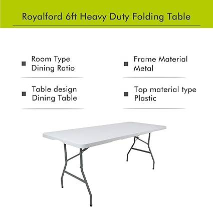 Pack of 4 & 6 Folding Chairs + 6ft Folding Table Set