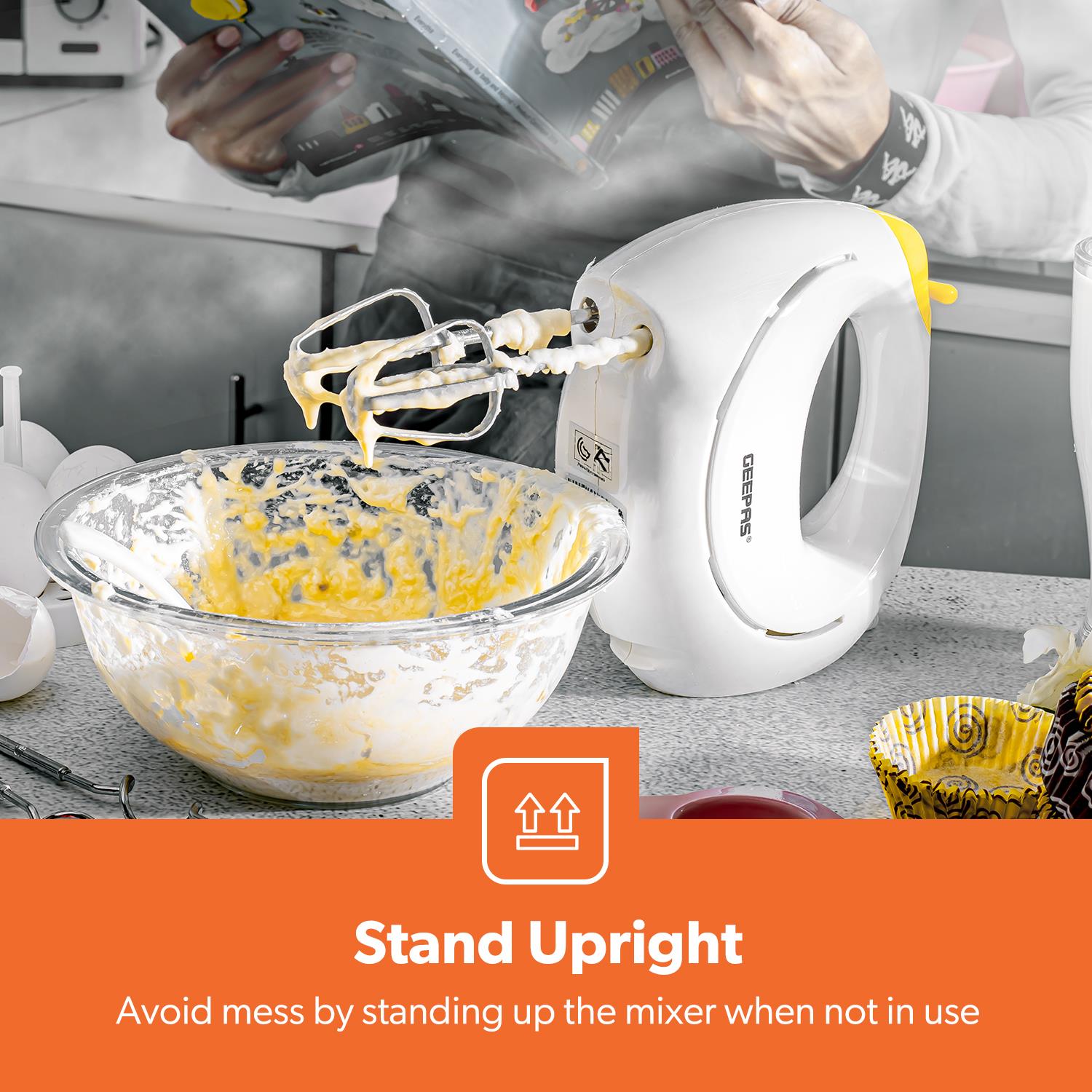 Electric Mixer & Hand Blender Set - 2-In-1 Handheld Whisk and Immersion Blender