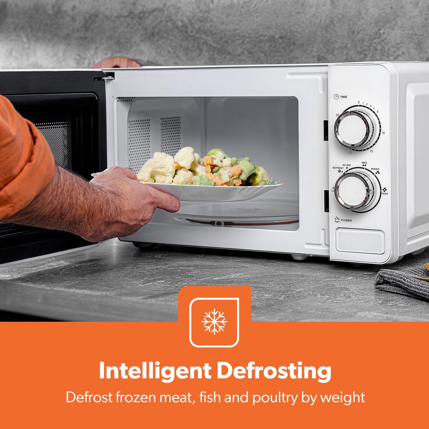 1.7L Glass Kettle, White Four Slice Toaster & Microwave Set