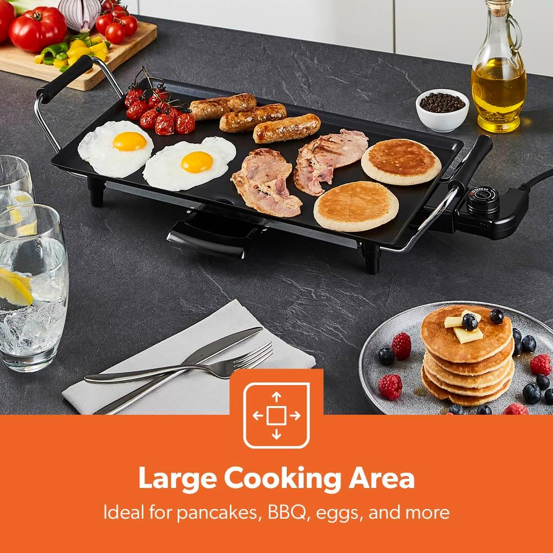 Electric Teppanyaki Table Top Grill Non-Stick Griddle