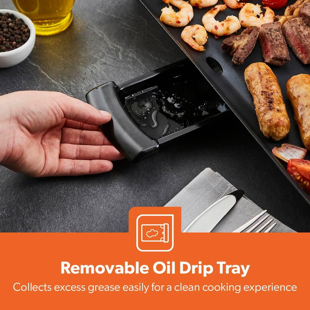 Electric Teppanyaki Table Top Grill Non-Stick Griddle