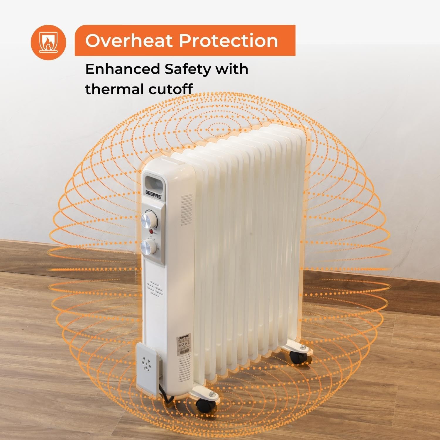 Portable Electric Radiator Heater with Adjustable Thermostat