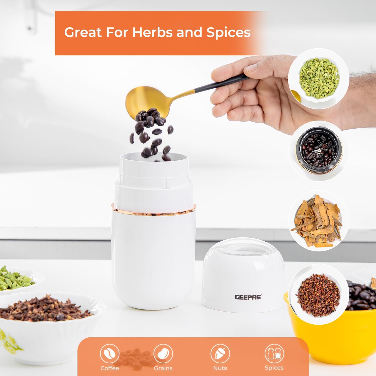 1.5L Filter Coffee Machine & 80g Capsule Coffee Grinder Bundle