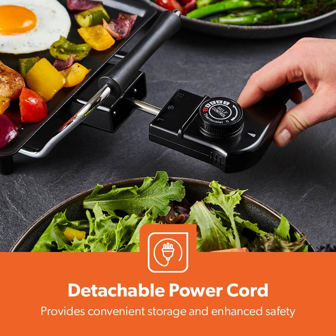 Electric Teppanyaki Table Top Grill Non-Stick Griddle