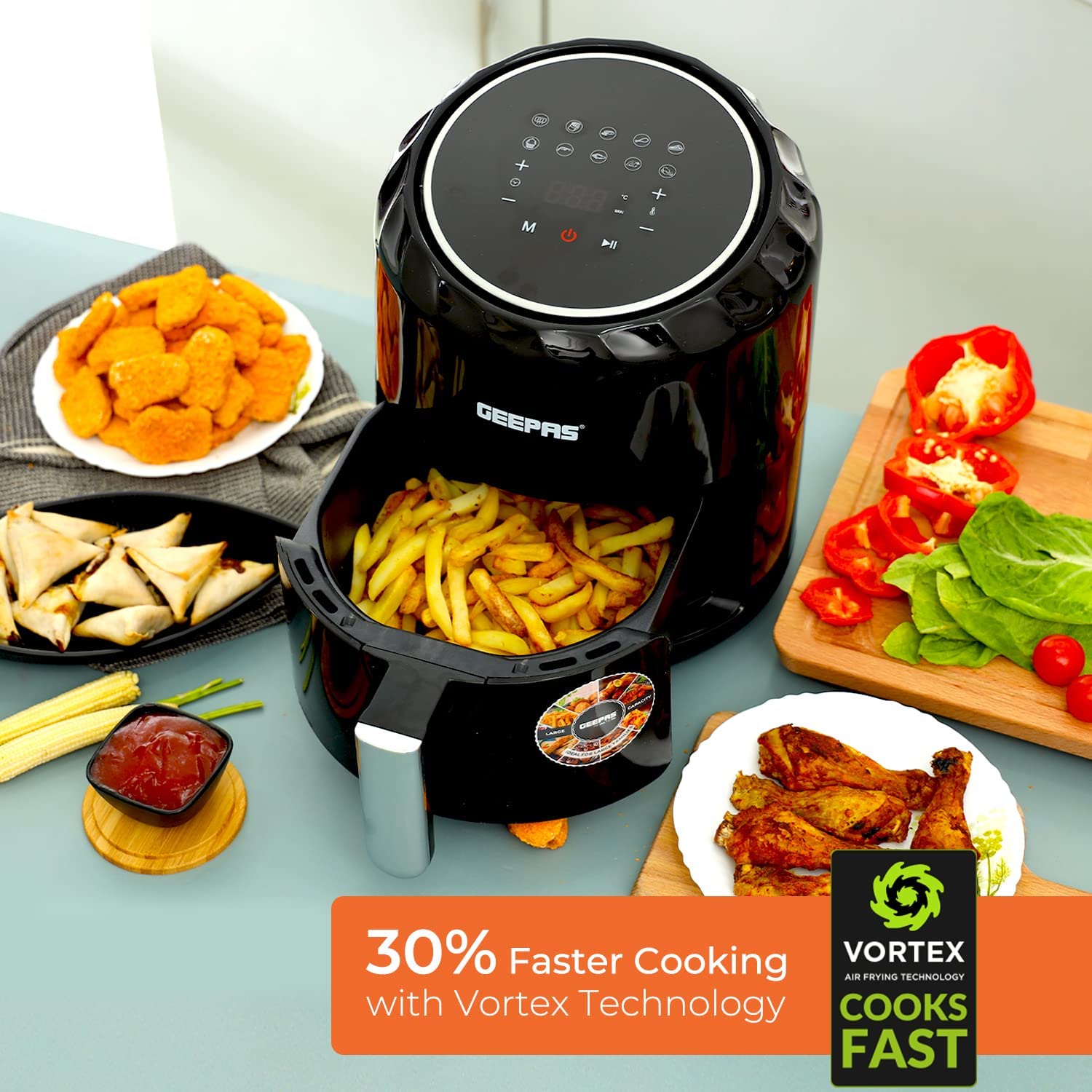 10-In-1 Rapid 3.5L 'Vortex' Air Fryer + Free Recipe E-Book