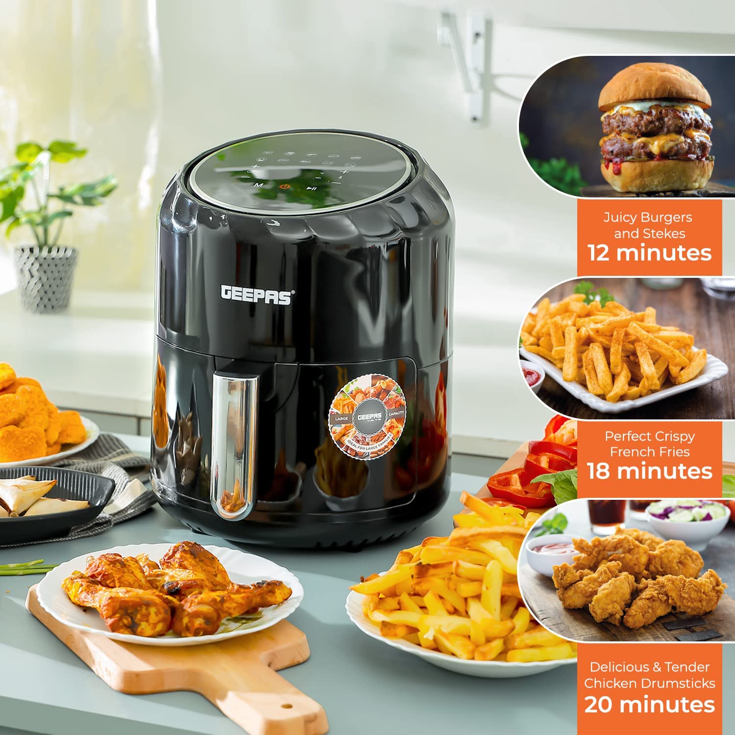 10-In-1 Rapid 3.5L 'Vortex' Air Fryer + Free Recipe E-Book