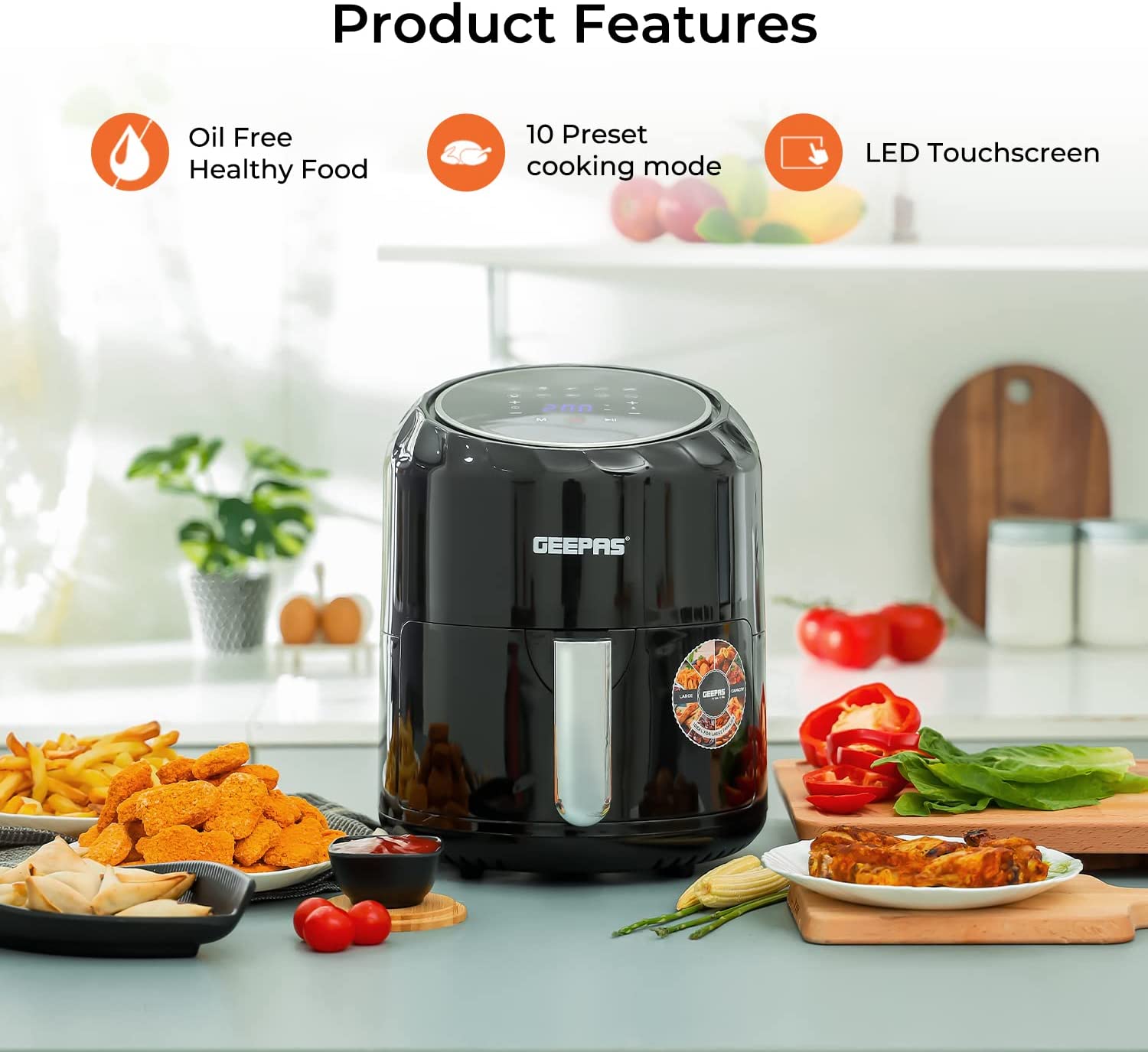 10-In-1 Rapid 3.5L 'Vortex' Air Fryer + Free Recipe E-Book