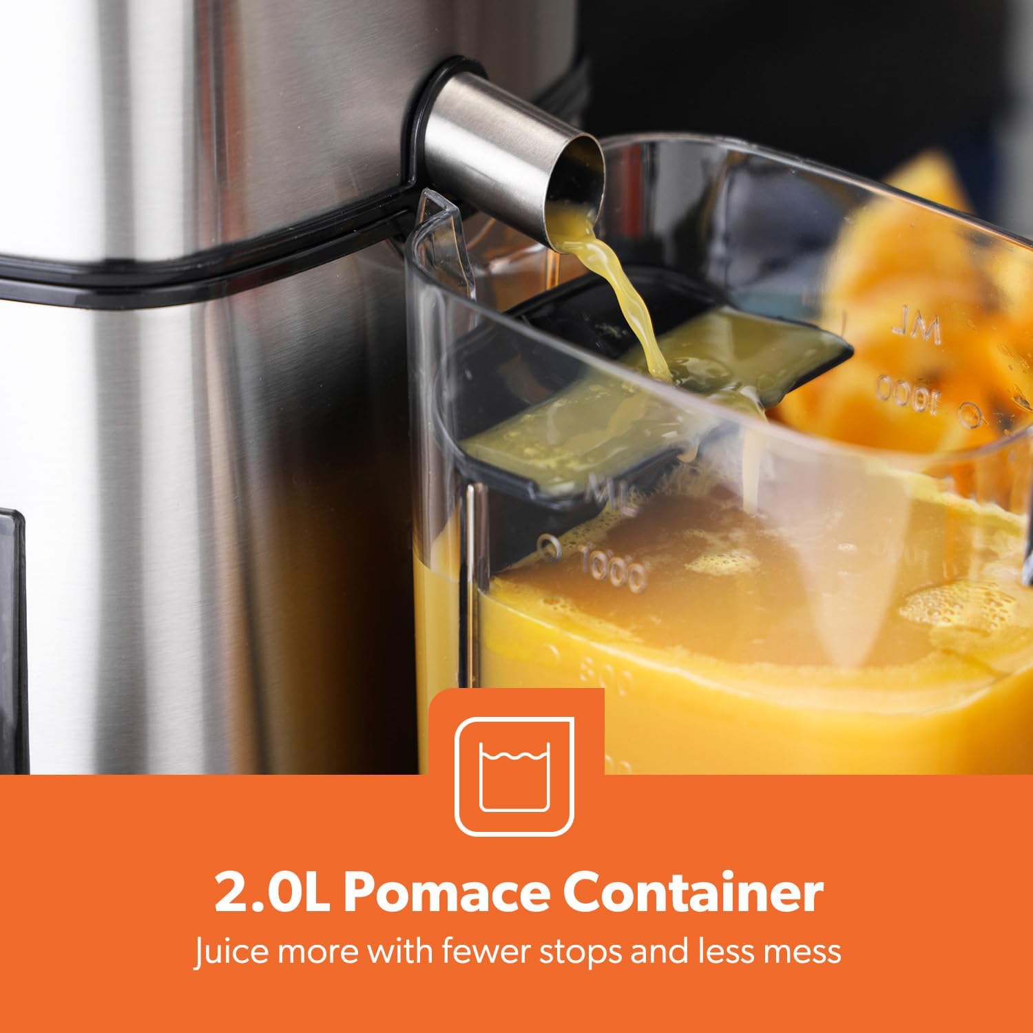 5-Speed Silver Digital Touchscreen Juicer Extractor
