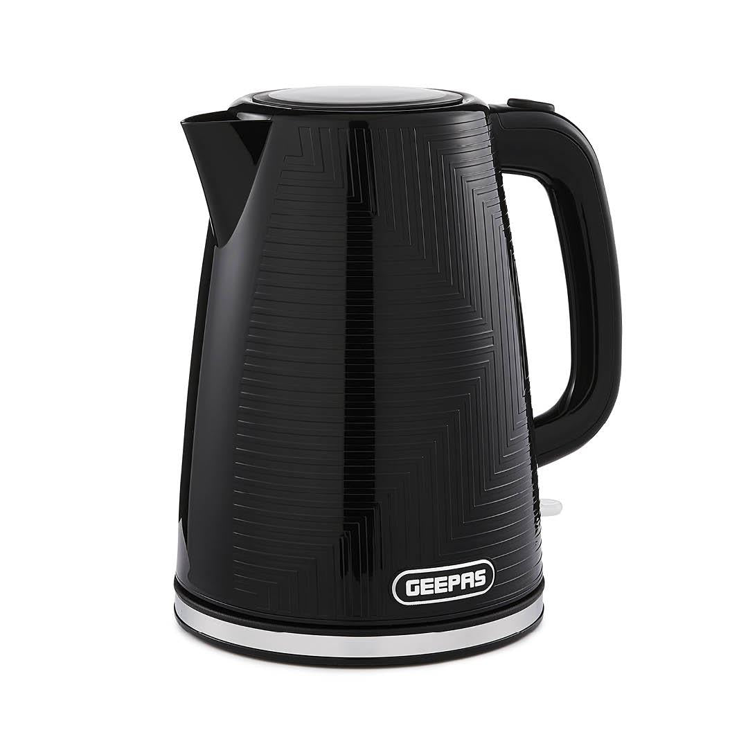 1.7L Black Cordless Electric Kettle - 3000W Fast Boiling, Stainless Steel