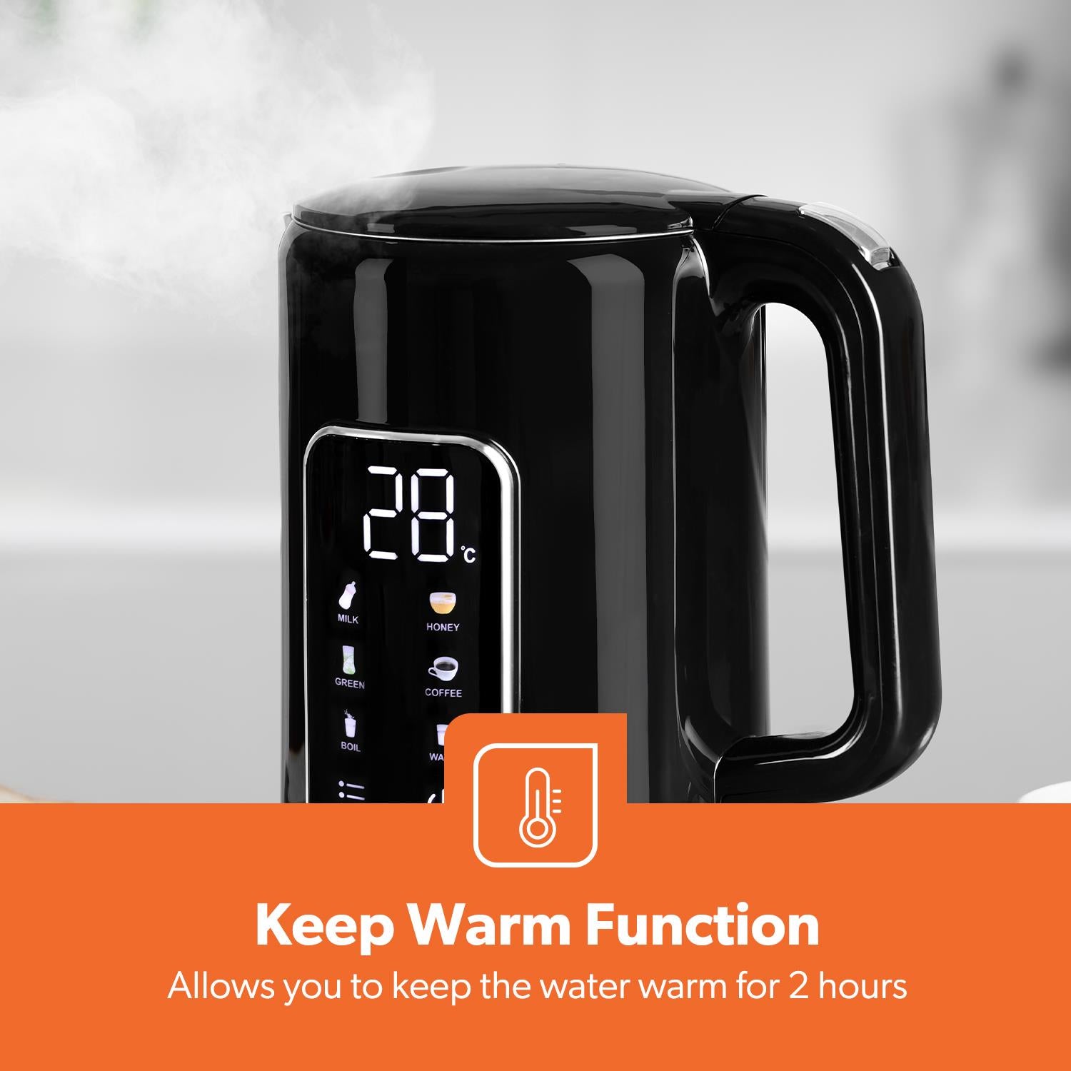 1.7L Digital Touchscreen Electric Kettle With Temperature Control