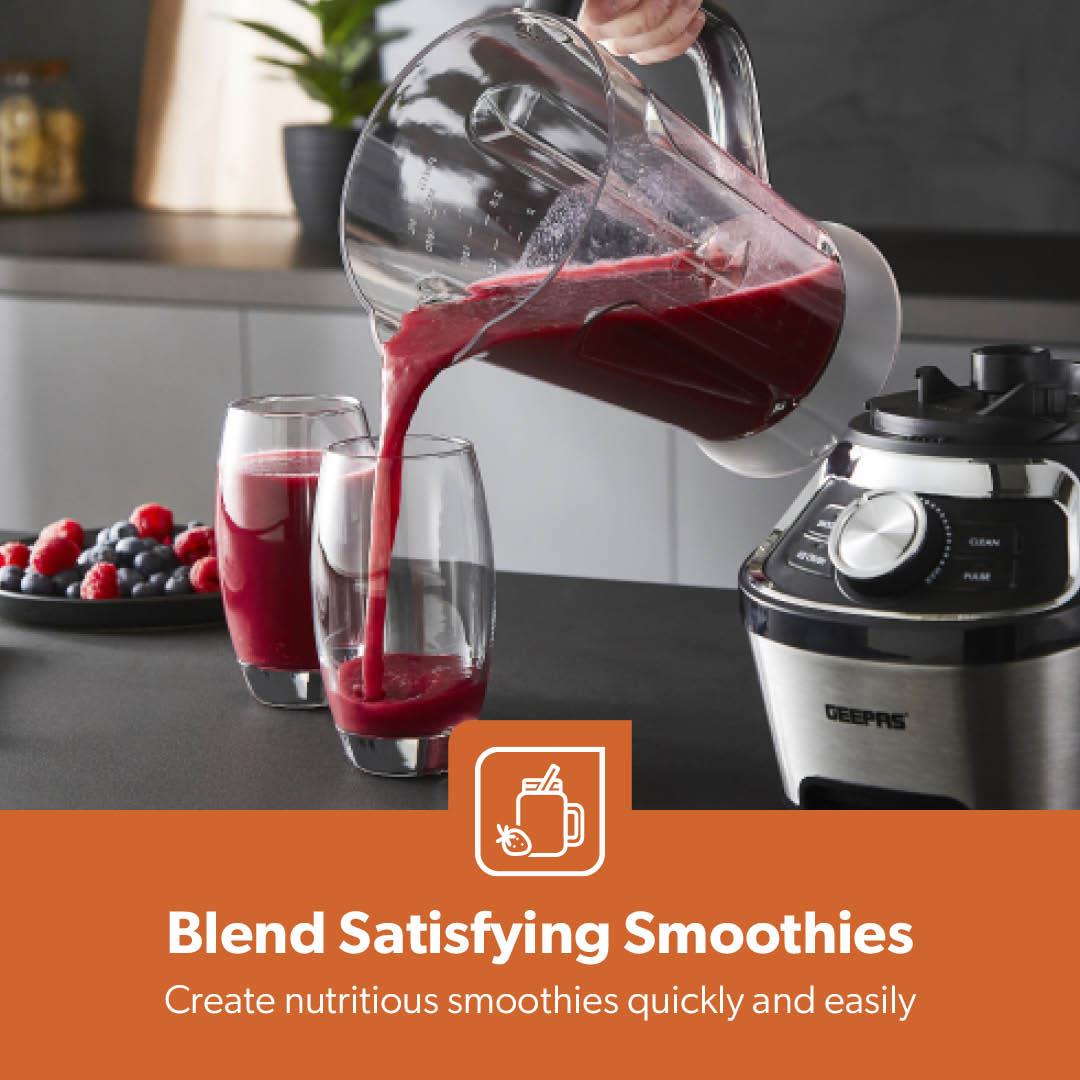 1.8L Quad-Blade 1200W Stand Blender With Variable Speed & Pulse