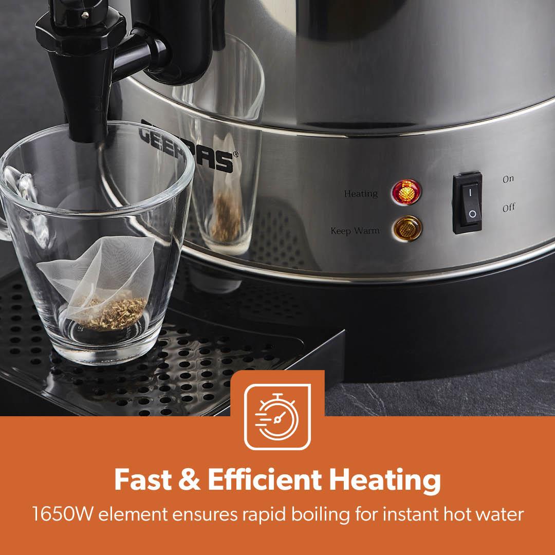 15L Stainless Steel Catering Urn - Commercial Hot Water Boiler