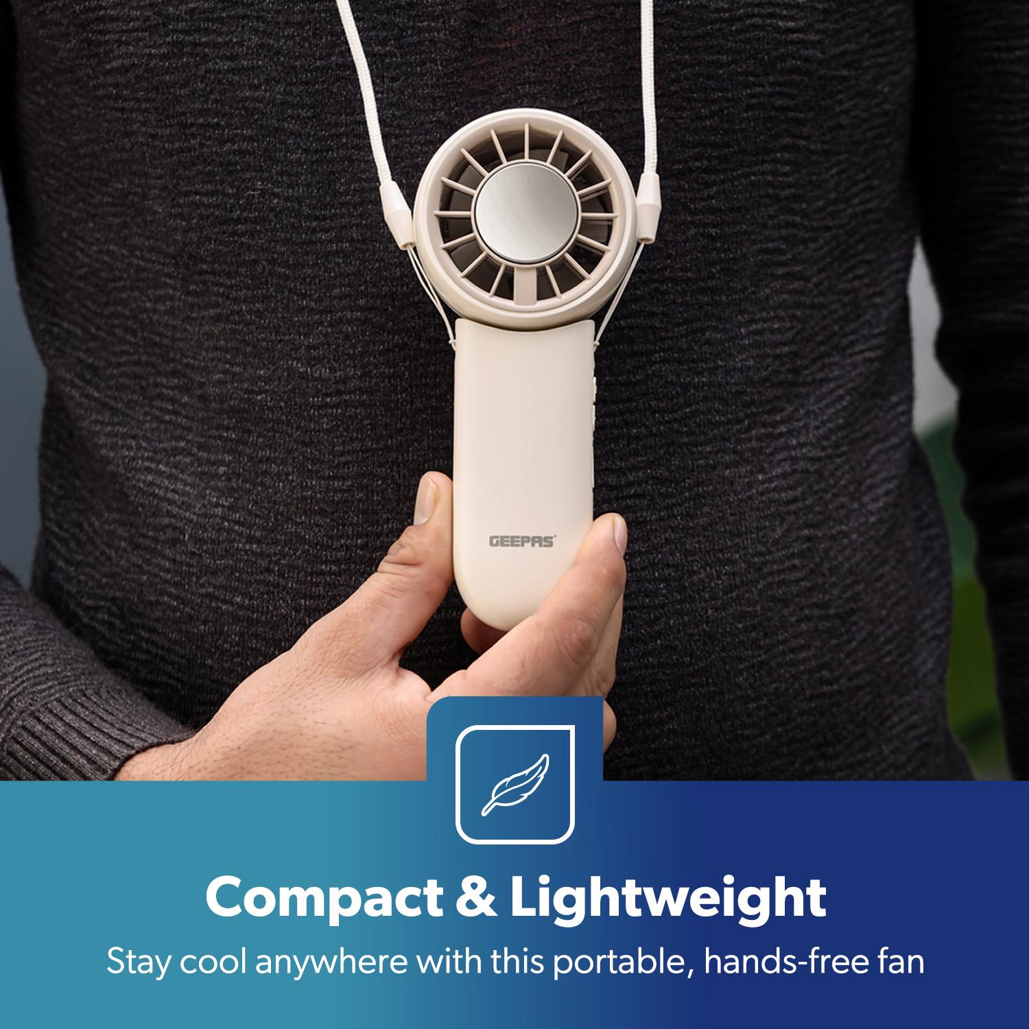 Cream AC Cooler Jet Powered Foldable Handheld Fan