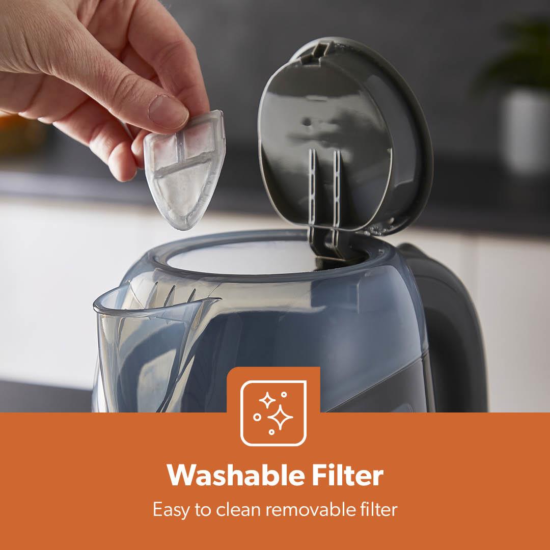 2200W Illuminating Electric Jug Kettle 1.7L In Grey