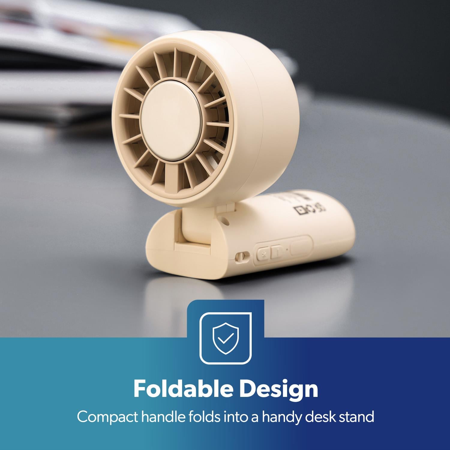 Cream AC Cooler Jet Powered Foldable Handheld Fan
