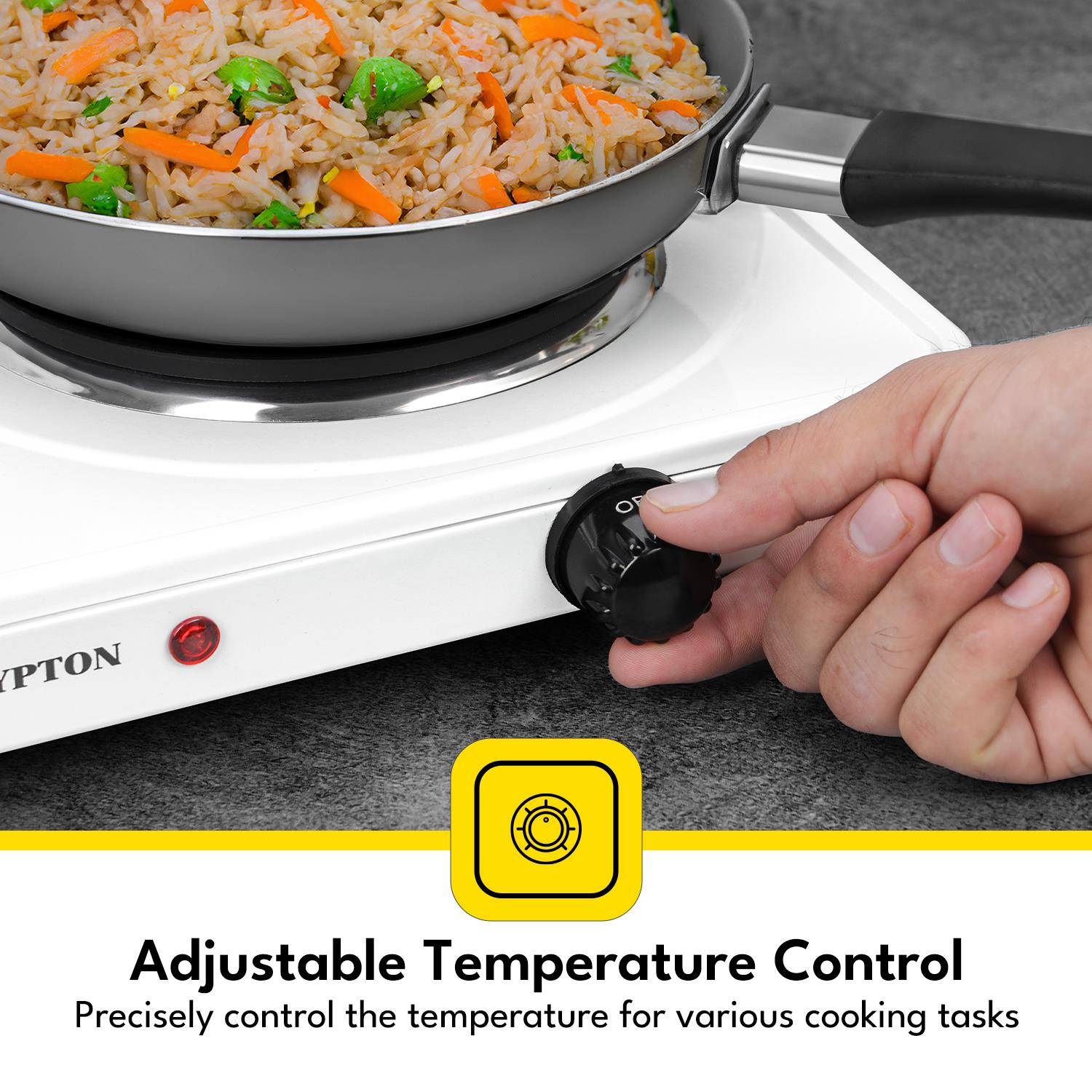 2000W White Cast Iron Electric Double Hot Plate