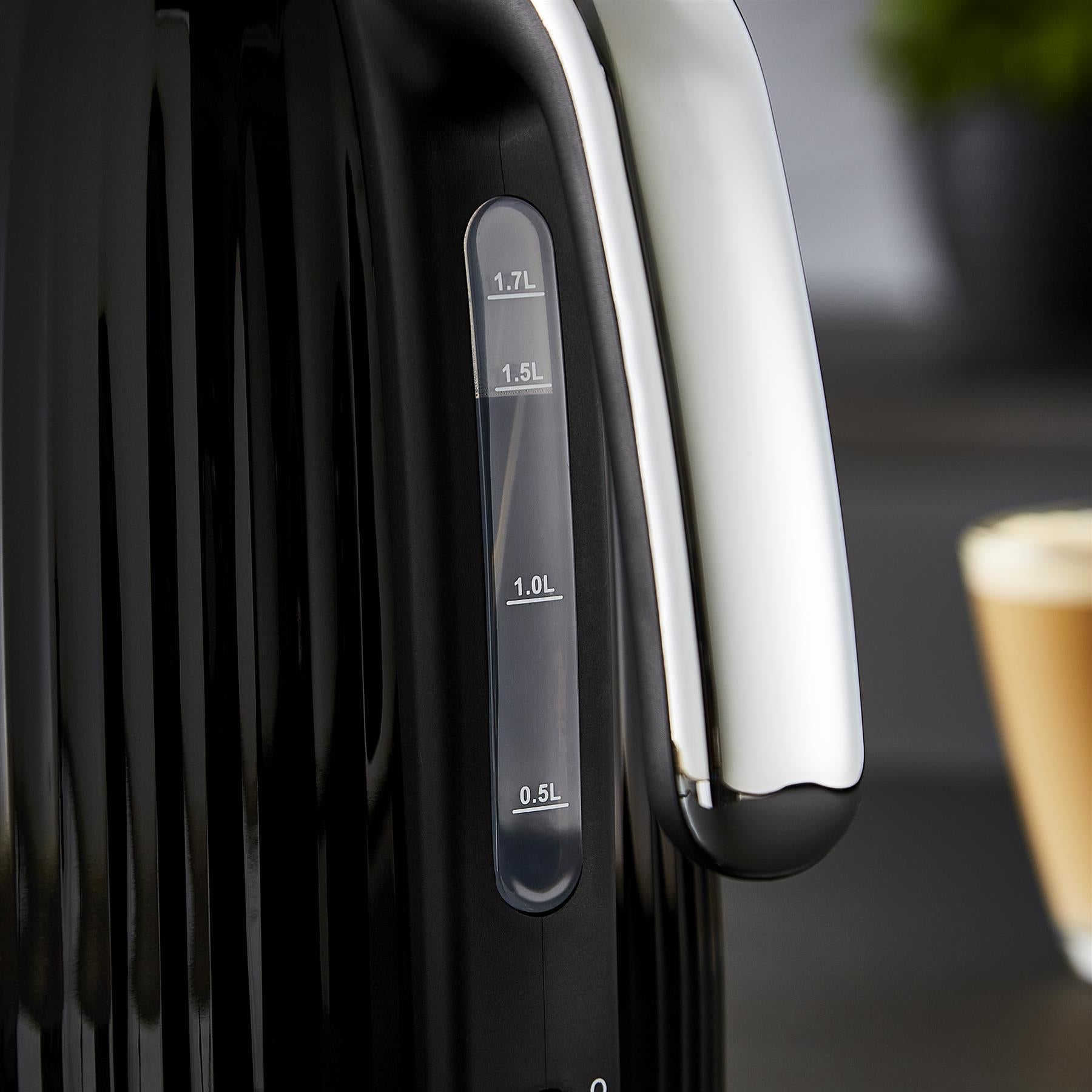 Fluted 1.7L Electric Kettle, 2-Slice Toaster & Digital Microwave Set