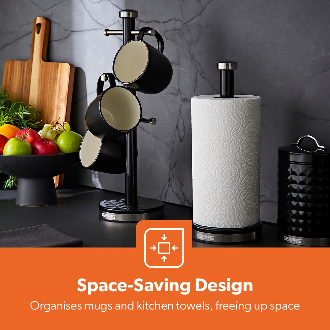 8-Piece Kettle, Toaster, Bread Bin, Mug Tree and Tower Pole Set