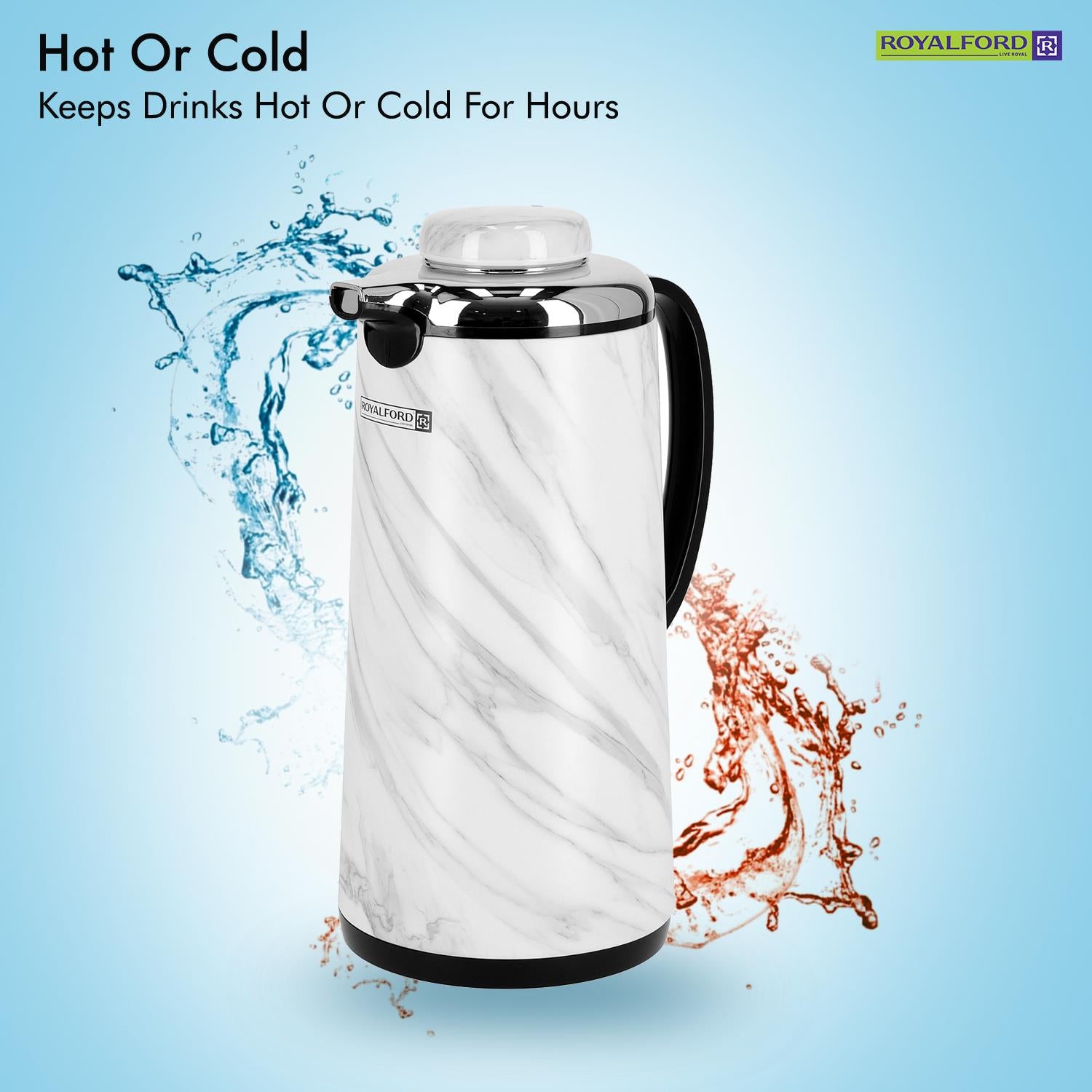 1600ml Double Walled Marble Insulated Vacuum Flask