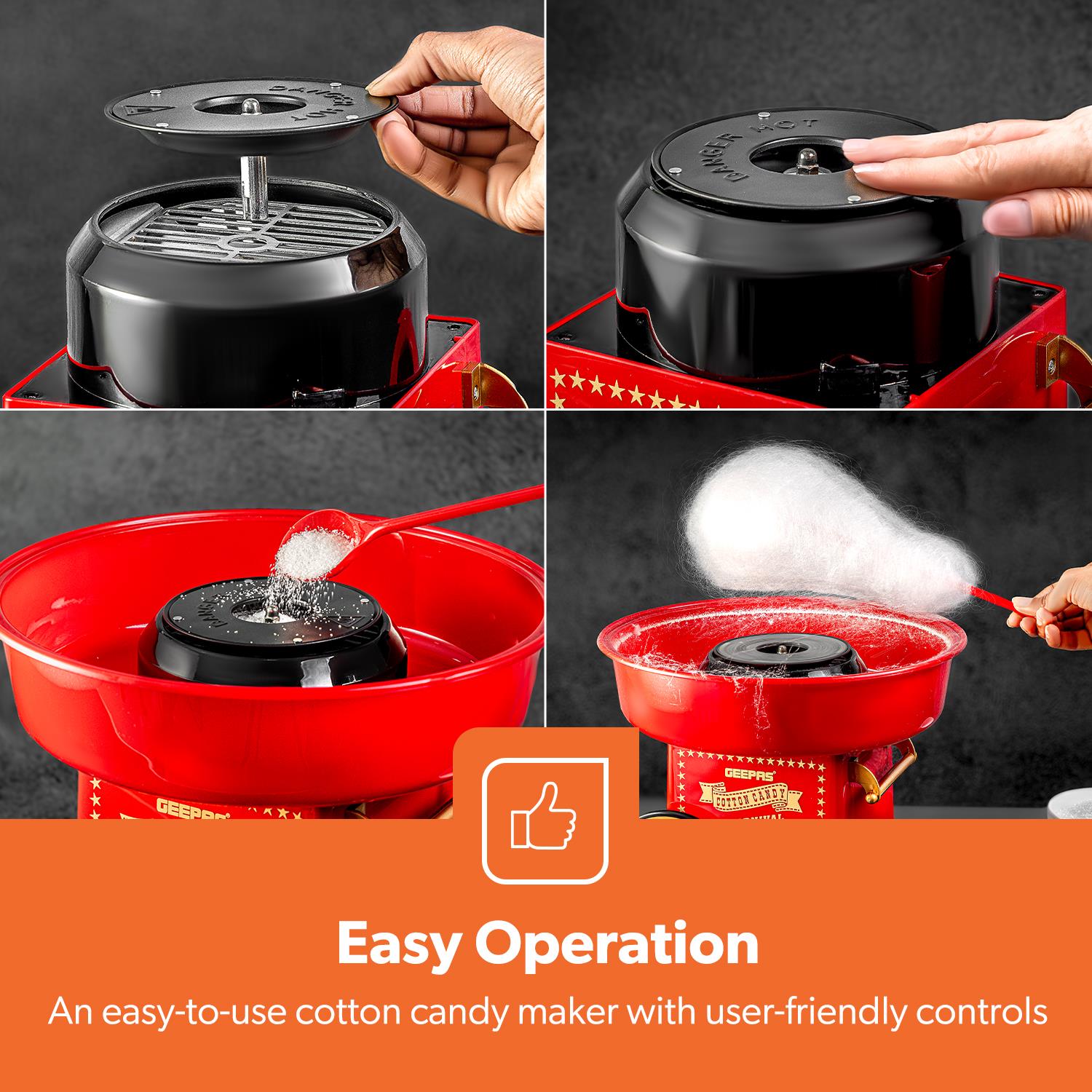 Mini Red Retro Carnival Candy Floss Machine