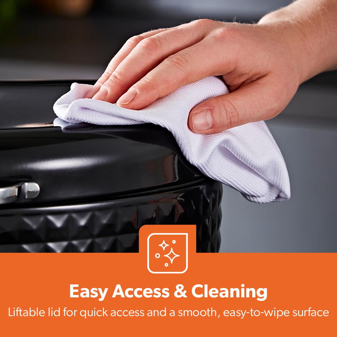 Argyle Black 9L Carbon Steel Bread Bin Canister