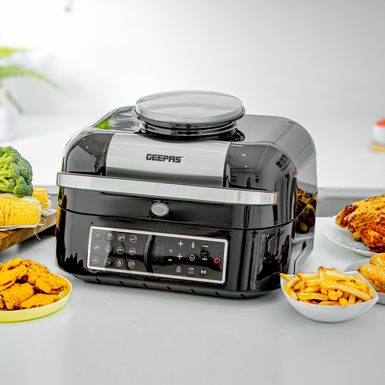 12-In-1 XXL Digital Grill Air Fryer 6.5L + Recipe E-Book