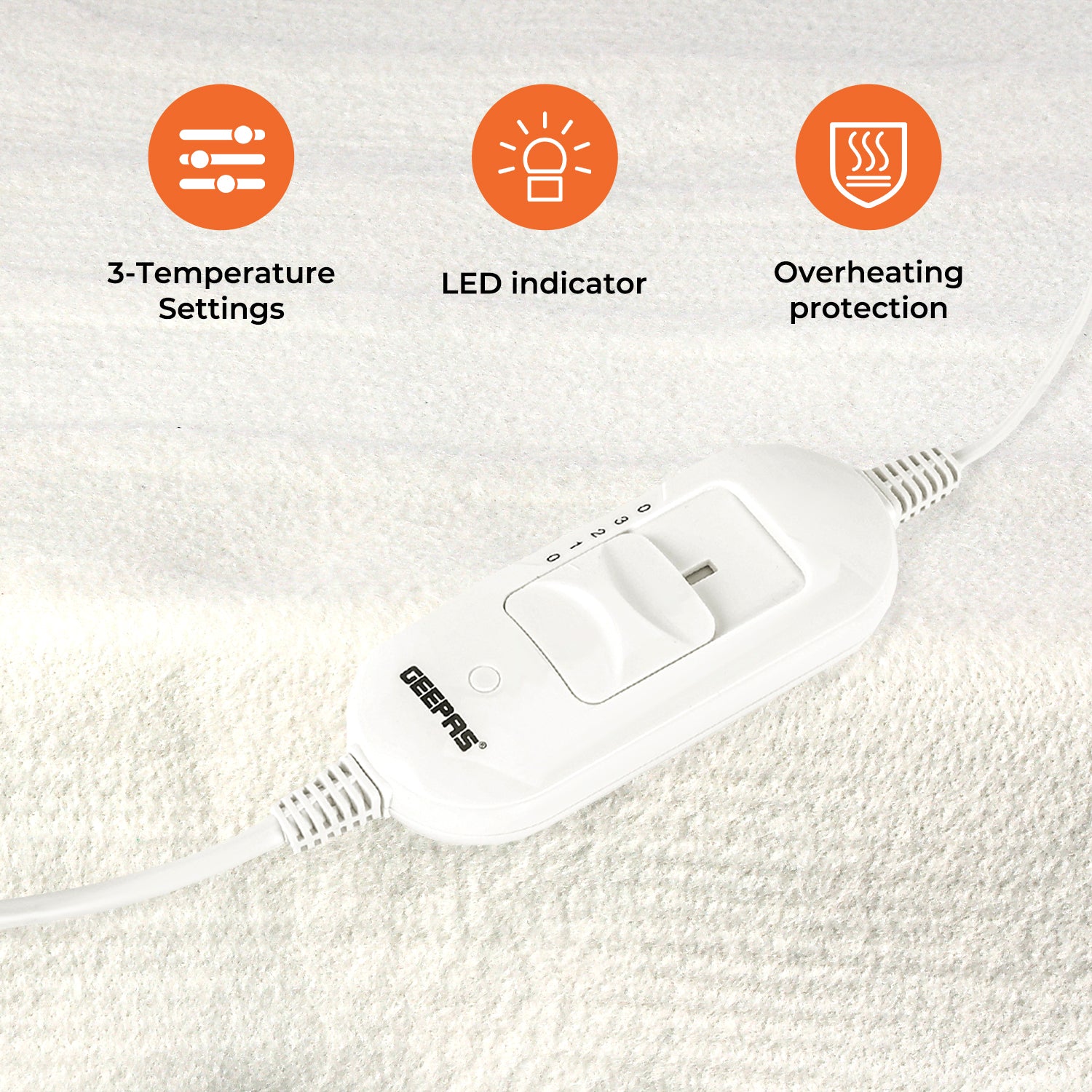 Double Electric Heated Under Blanket With Three Heat Settings