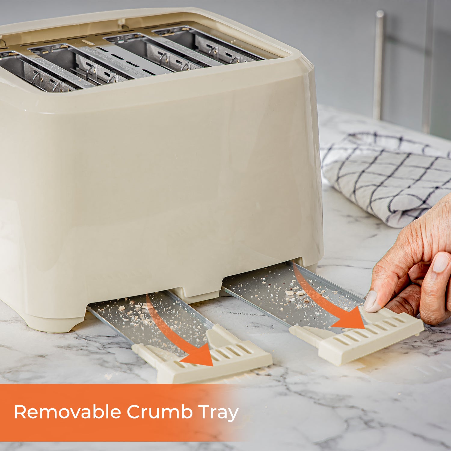 Plastic Electric Four Slice Bread Toaster