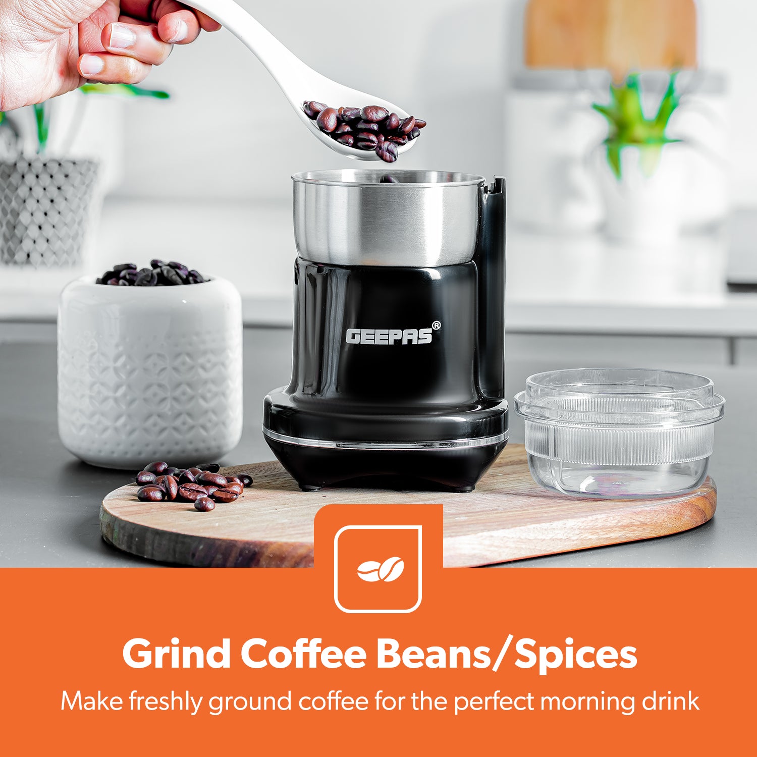 Powerful Mini Dry Coffee Grinder and Spice Mixer 200W