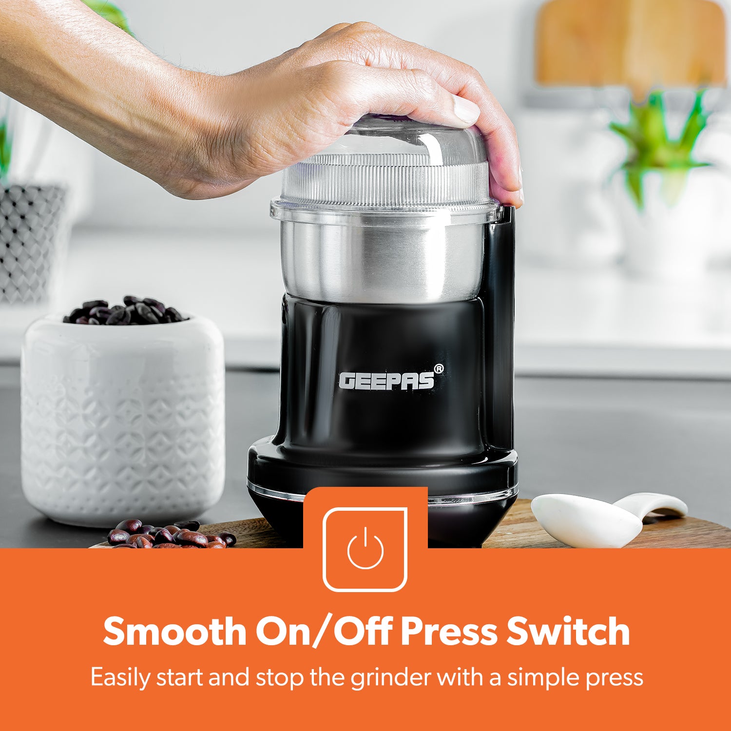 Powerful Mini Dry Coffee Grinder and Spice Mixer 200W