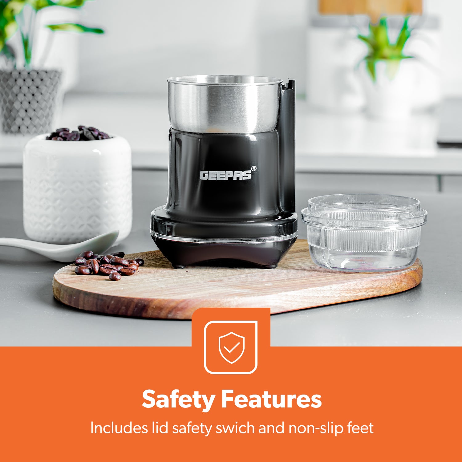 Powerful Mini Dry Coffee Grinder and Spice Mixer 200W