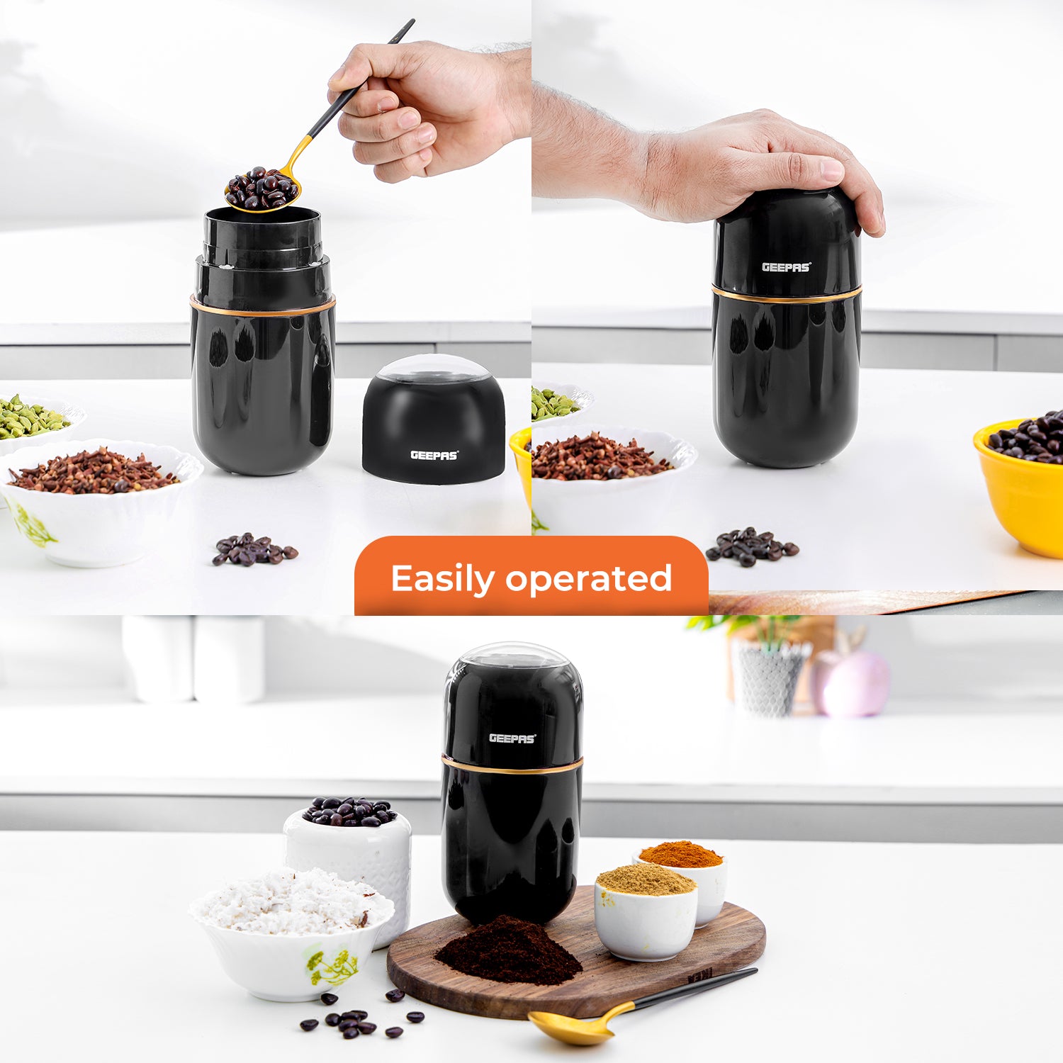 200W Press-Down Portable Bullet Coffee Grinder